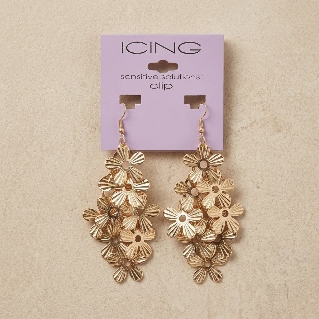 Golden Daisy Bouquet Statement Drops