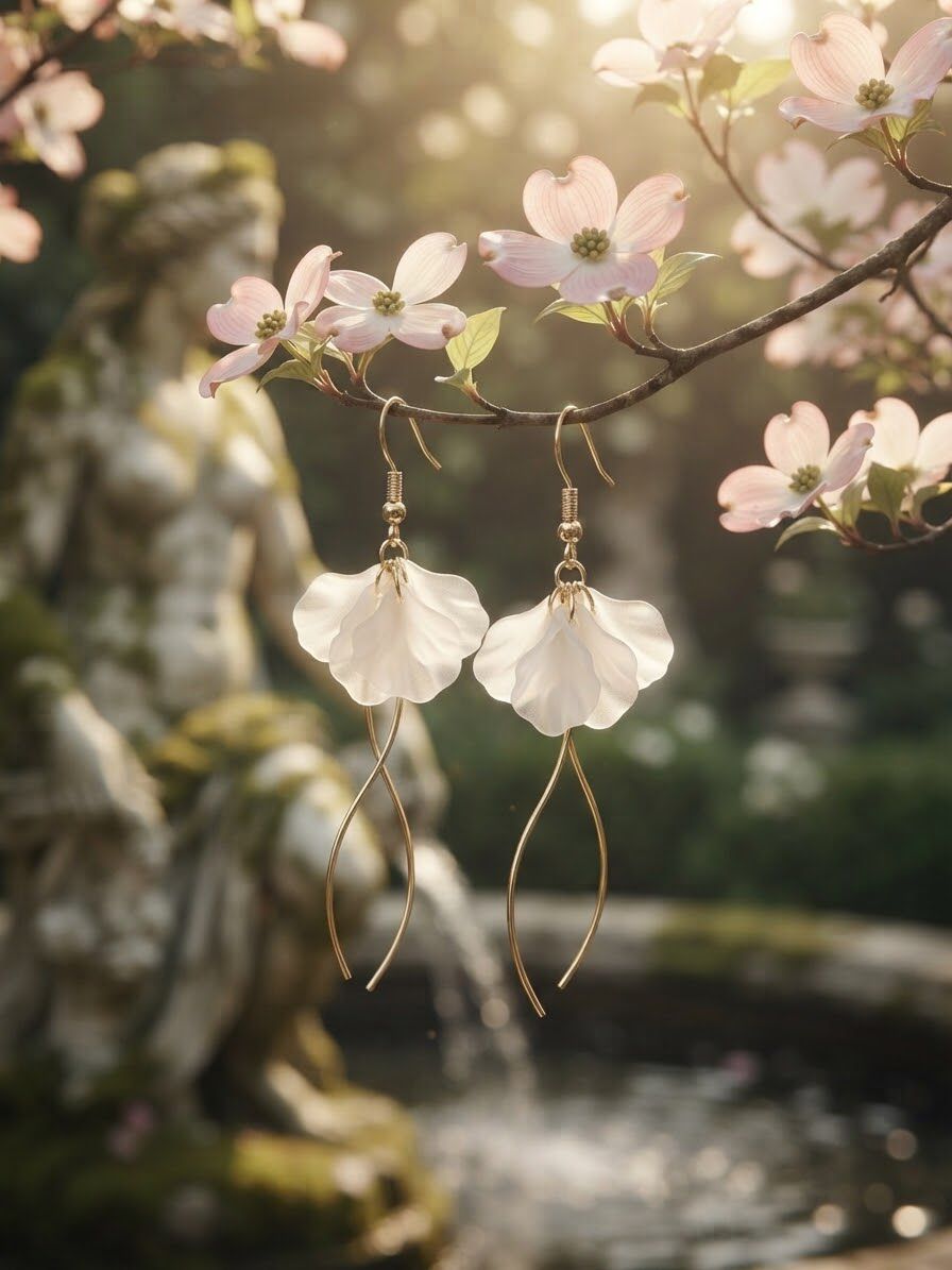 Aveline Sheer Mesh Petal Drops